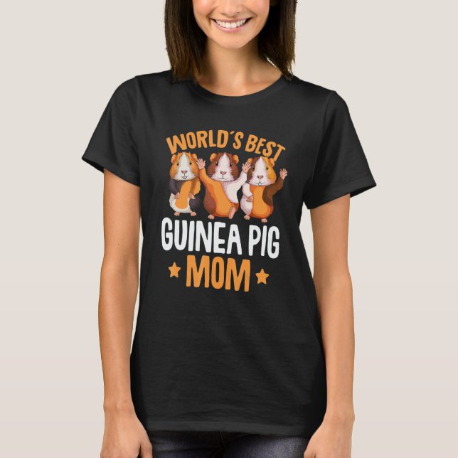 T-shirt Guinea Pig Mom Girls Women (Devant)