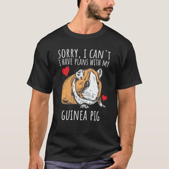 T-shirt Guinea pig saying owner (Devant)