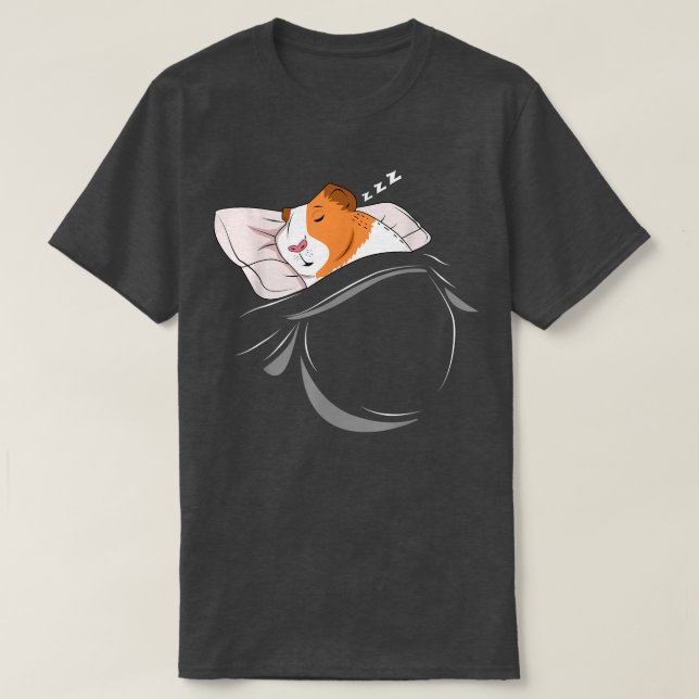 T-shirt Guinea Pig Sleep Pyjamas Nap Gift Guinea Pig  (Design devant)