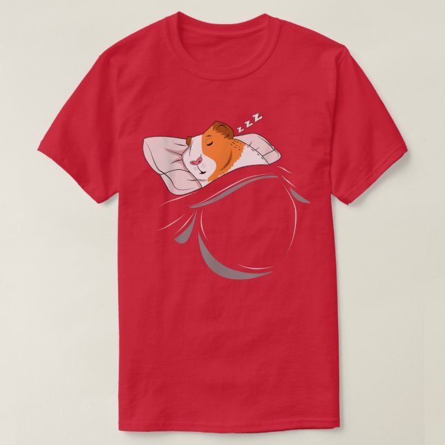 T-shirt Guinea Pig Sleep Pyjamas Top  (Design devant)
