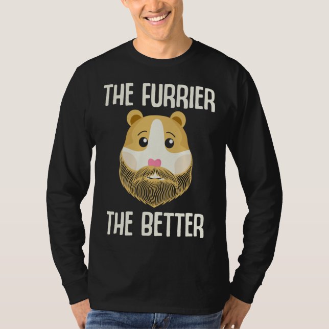 T-shirt Guinea Pig  The Furrier the Better (Devant)