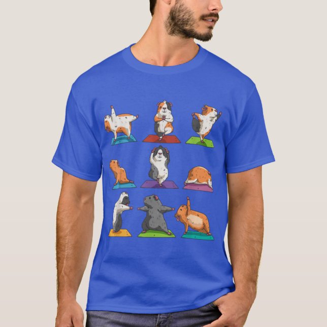 T-shirt Guinea Pig Yoga Position Workout Gift funny (Devant)