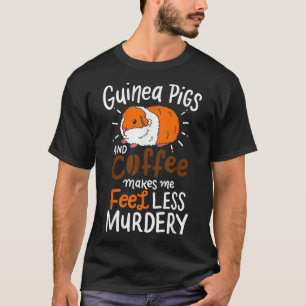 T-shirt Guinea Pigs Coffee Funny Gift 