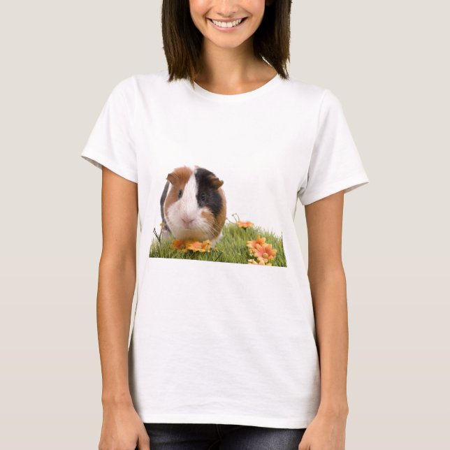 T-shirt guinea pigs on a lawn (Devant)