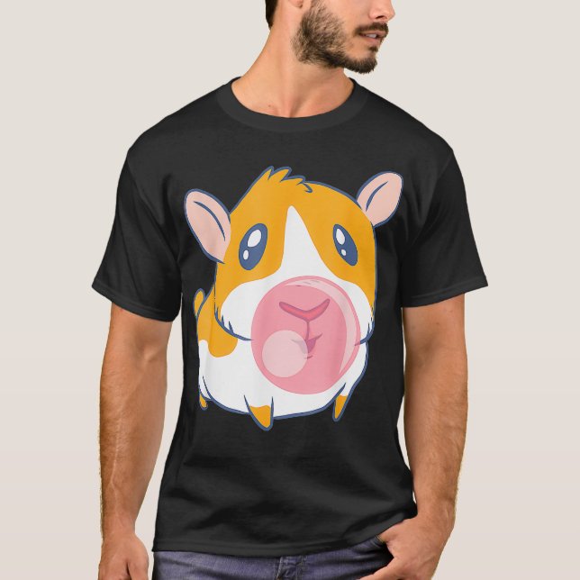T-shirt Guinea pigs with chewing gum  (Devant)