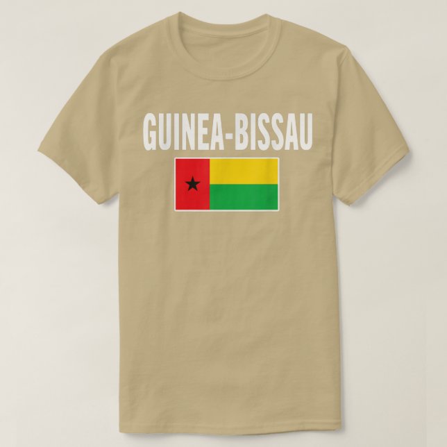 T-shirt Guinée Bissau Bissauan Tee Drapeau souvenir cadeau (Design devant)