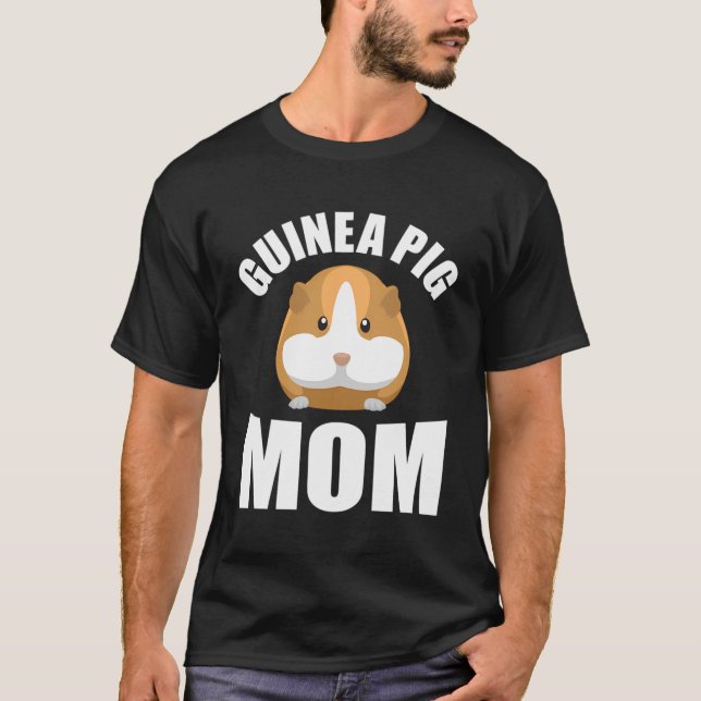 T-shirt Guinée Chiens Maman Mignonne Guinée Poignée Propri (Devant)
