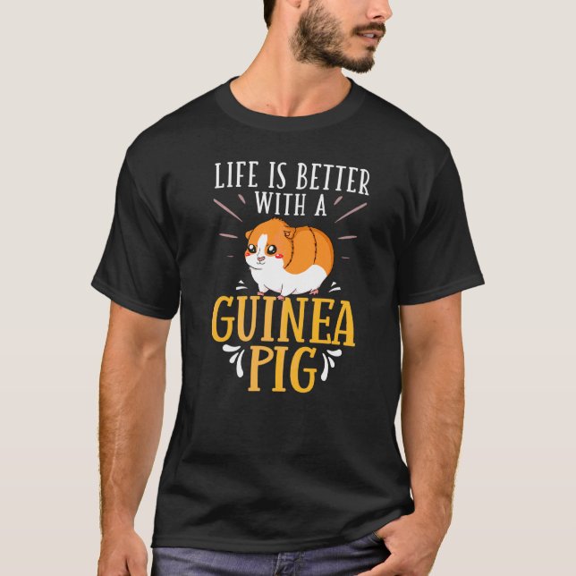 T-shirt Guinée Cochon animal de compagnie Piggy Food House (Devant)