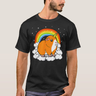T-shirt Guinée Cochon blanc licorne mystique Cheval arc en