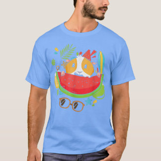 T-shirt Guinée Cochon Éotique Fruit Été Vacances Vacances 