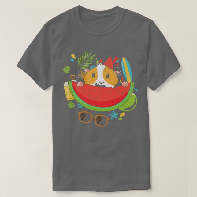 T-shirt Guinée Cochon Éotique Fruit Été Vacances Vacances  (Design devant)