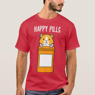 T-shirt Guinée Cochon Happy Pills drôle Guinée Cochons amo