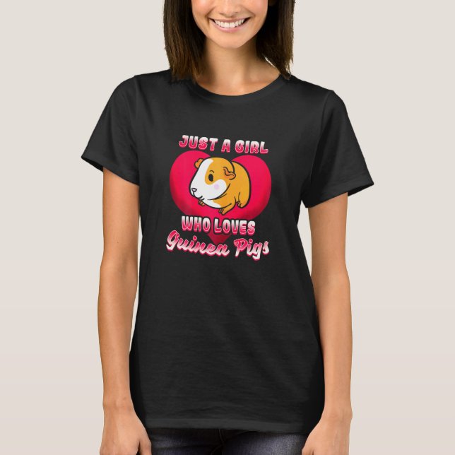T-shirt Guinée Cochon Pérou Amour Juste Une Fille Présente (Devant)
