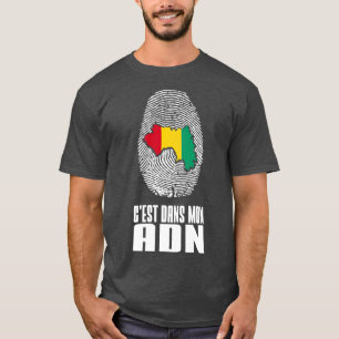 T-shirt Guinée Conakry It's In My DNA Love Guinée Flag Map