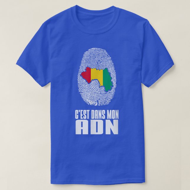 T-shirt Guinée Conakry It's In My DNA Love Guinée Flag Map (Design devant)