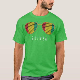 T-shirt Guinée Drapeau Guinéen Guinée Pride lunettes de so