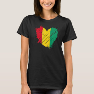 T-shirt Guinée Drapeau J'aime Guinée C'est dans mon ADN po