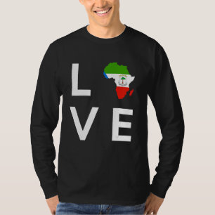 T-shirt Guinée équatoriale Drapeau Aimer Afrique Guin équa