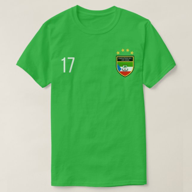 T-shirt Guinée Équatoriale Numéro 17 Maillot de Sport Seve (Design devant)