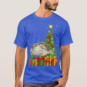 T-shirt Guinée Fowl Lighting Xmas Tree Père Noël Guinée Fo