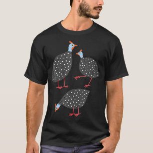 T-shirt Guinée Fowl mignon Hen Illustration Graphique Oise