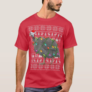 T-shirt Guinée Fowl Oiseau Amoureux Santa Hat Ugly Guinée