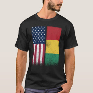 T-shirt Guinée Guinéenne Amérique drapeaux Fiers États-Uni