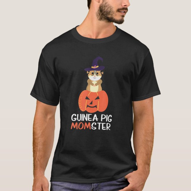 T-shirt Guinée Momster de porc drôle Halloween Guinée Pomp (Devant)