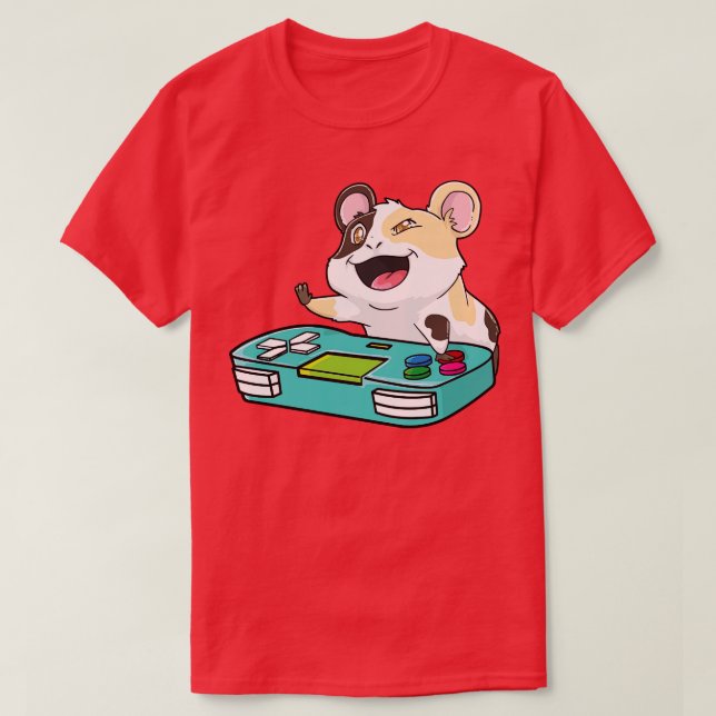 T-shirt Guinée Pig Gamepad Jeu Kawaii (Design devant)