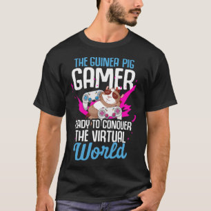 T-shirt Guinée Pig Gamer prêt à conquérir le travail virtu