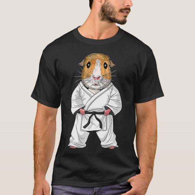 T-shirt Guinée Pig Karate Ninja Jiu Jitsu Taekwondo Arts (Devant)