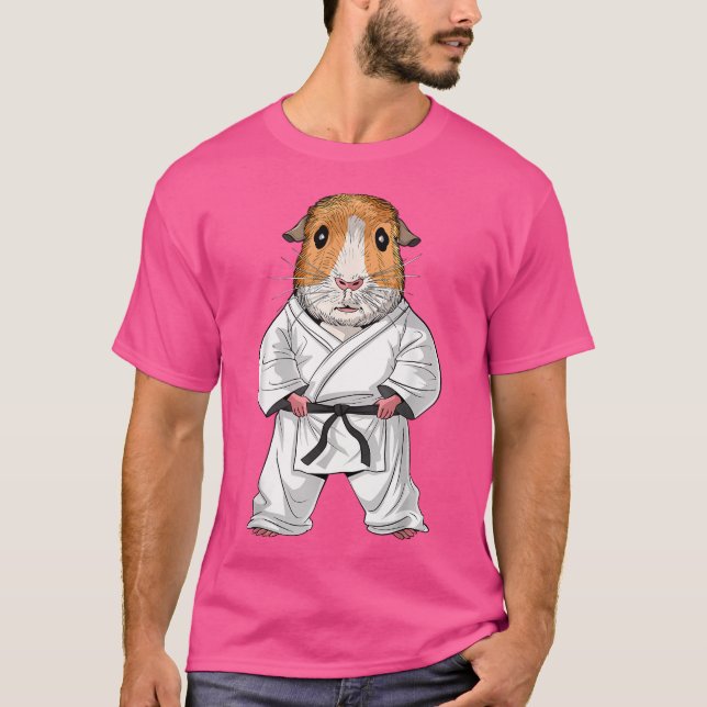 T-shirt Guinée Pig Karate Ninja Jiu-Jitsu Taekwondo Martia (Devant)