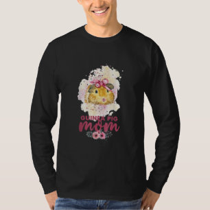 T-shirt Guinée Pig Maman Floral Mors Jour Et Cadeau De Noë
