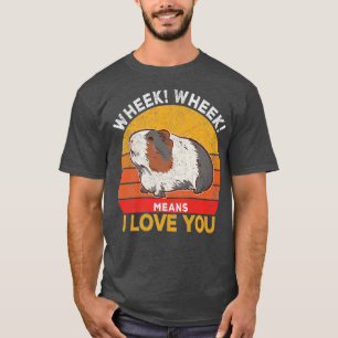 T-shirt Guinée Pig Maman Papa Guinée Pig Lover Wheek Retro