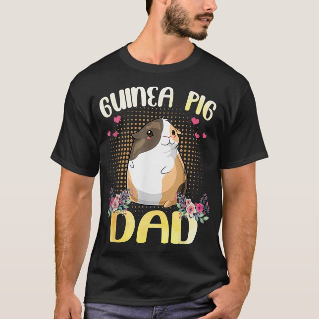 T-shirt Guinée Pig Papa Cavy Guinée Pig Fête des pères Cad (Devant)