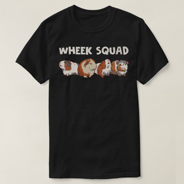 T-shirt Guinée Pig Wheek Squad mignonne drôle Guinée Pig P (Design devant)