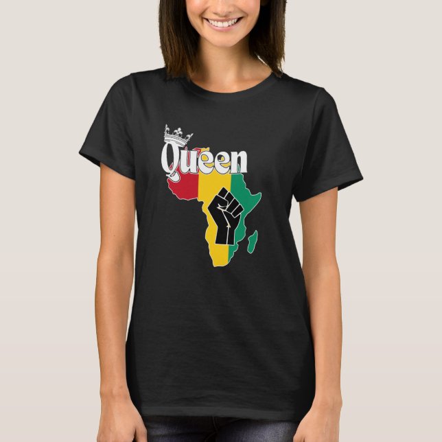 T-shirt Guinée Reine Conakry Avec Drapeau Conakry En Afriq (Devant)