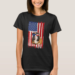 T-shirt Guinéen Cochon Américain Drapeau Patriotique 4 Jui
