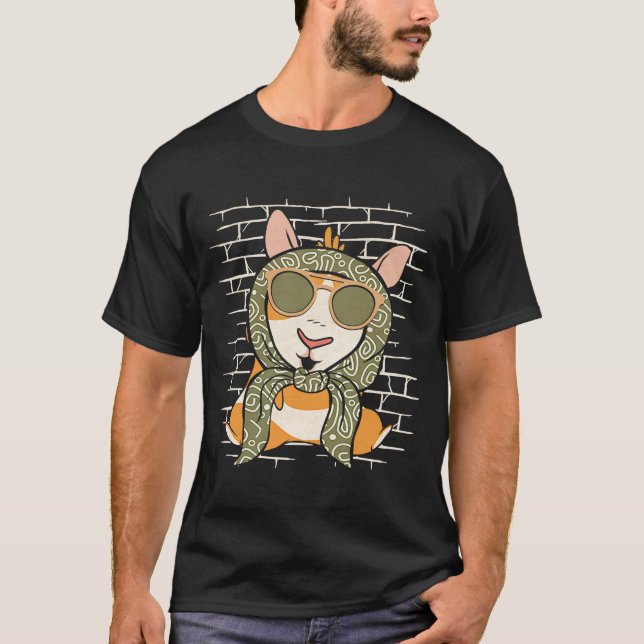 T-shirt Guinéen Lunettes de soleil de porc Scarf Hamster P (Devant)