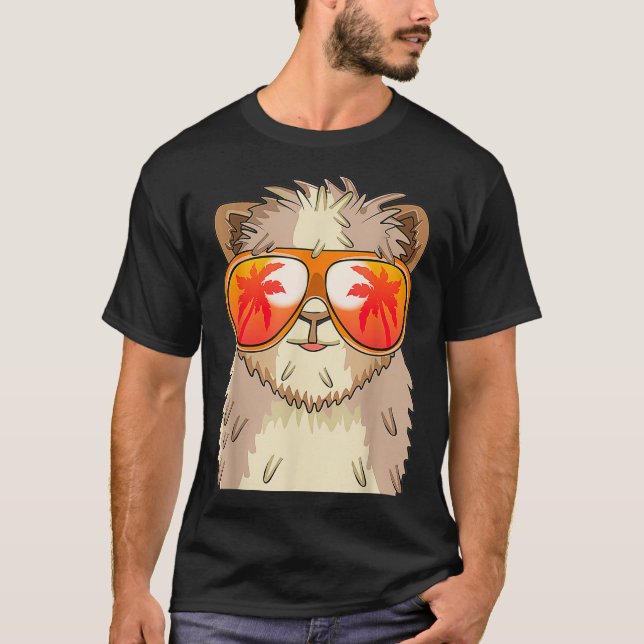 T-shirt Guinéen Vêtements de porc lunettes de soleil tenue (Devant)