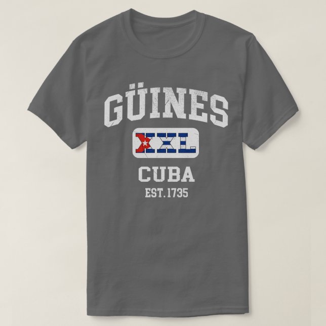 T-shirt Guines Cuba XXL Design sportif 1 (Design devant)