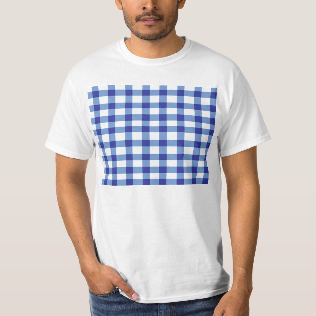 T-shirt Guingan bleu (Devant)
