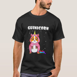 T-shirt Guinicorne Guinée Cochon blanc licorne mystique Ch