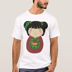 T-shirt Guirlande de Noël de Kokeshi