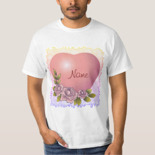 T-shirt Guirlande de roses roses