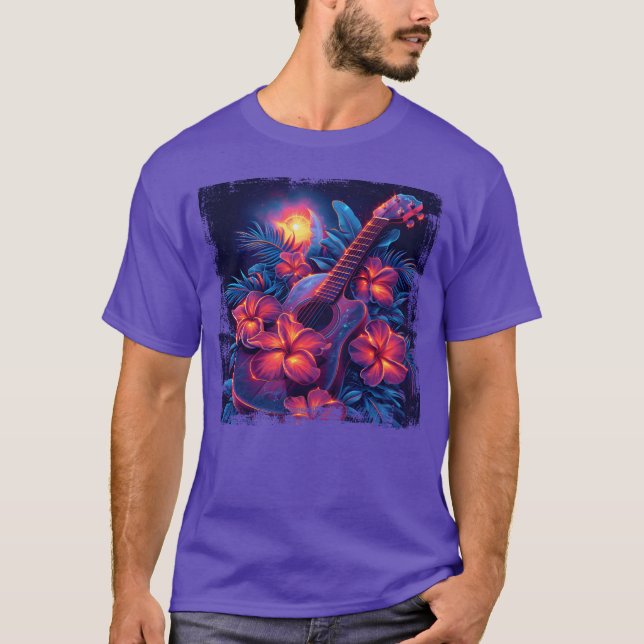 T-shirt Guitar 80s Look friend (Devant)