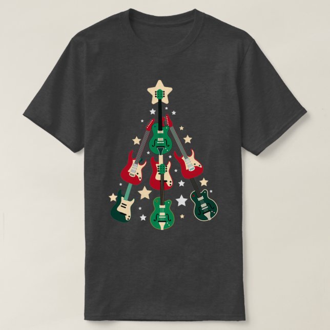 T-SHIRT GUITAR ARBRE DE NOËL (Design devant)