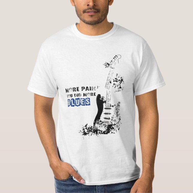 T-shirt Guitar Broken, Blues Guitarist Tee pour hommes (Devant)