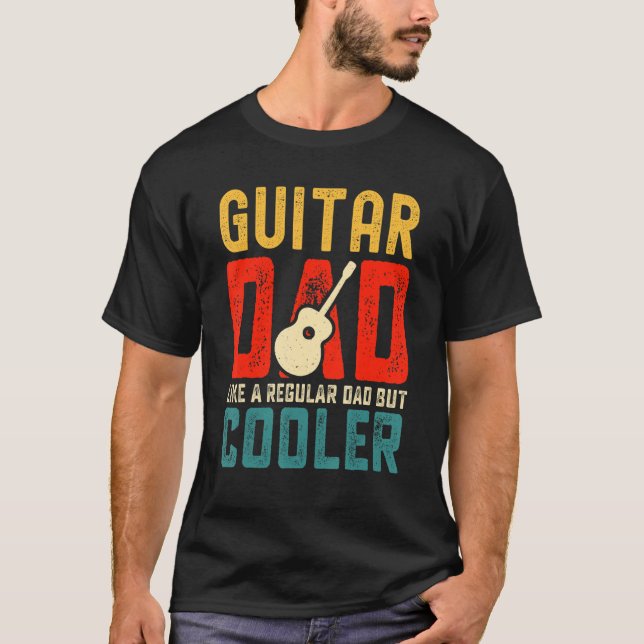 T-shirt Guitar Dad Like A Regular But Cooler  Retro Papa M (Devant)