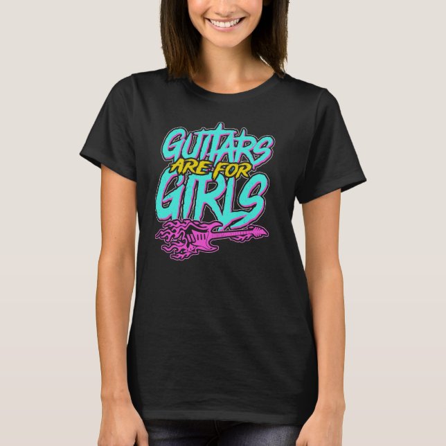 T-shirt Guitar Girl  (Devant)